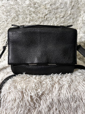 Sandro Paris Bianca Cartable leather shoulder bag crossbody