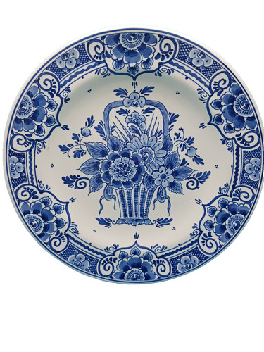 Vintage assiette mural fleuri