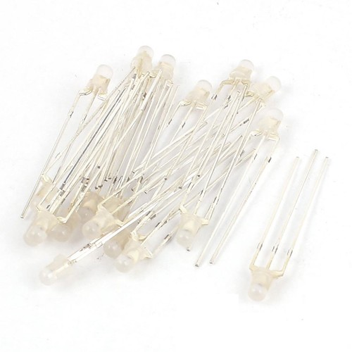20pcs 3mm bicolore - , vert