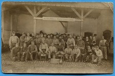 Old postcard-photo: Marshalery workshop of a regiment