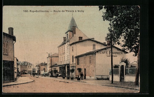 Cpa puy guillaume route de - cpa, puy-guillaume,