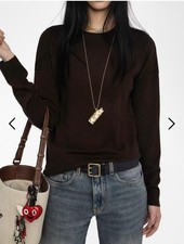 Women Zadig & Voltaire Wool Blend Round Neck Knit Sweater Top