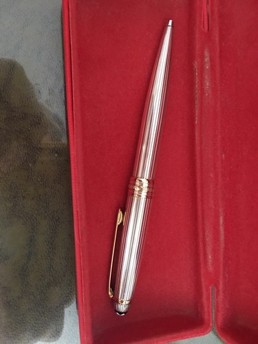 Stylo bille montblanc argent - stylo,