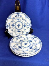 Royal Copenhagen china Blue Fluted Full Lace pattern set of 8 bread plates 1Q