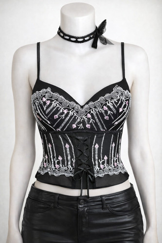 Vintage top corset voile - vintage,