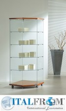 Vitrine de Verre de Coin avec