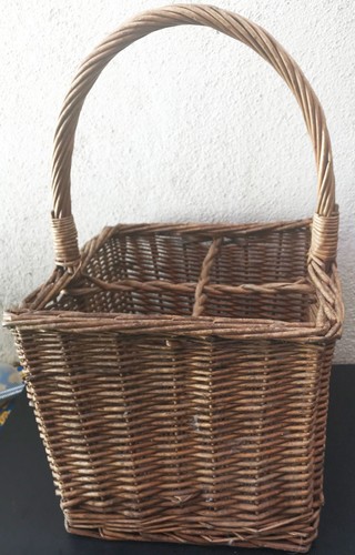 Panier osier porte bouteilles - osier,