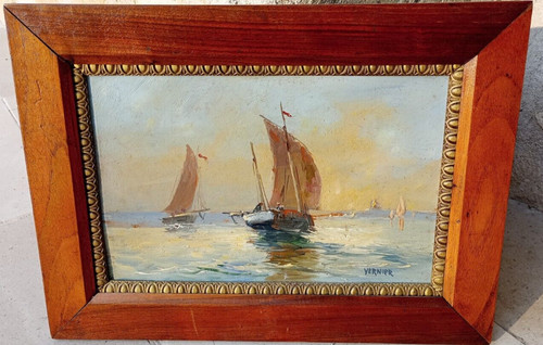 Tableau ancien peinture - peinture, marine