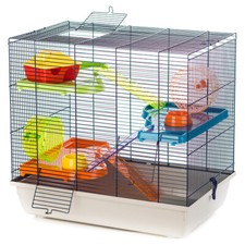 Cage Duvo+ Teddy 2 Géant Gris/Bleu Pour Souris/Hamsters Nains 58x38x55cm