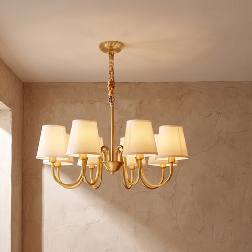 Lustre vintage laiton - lustre, 8