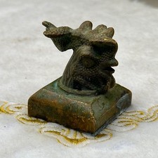 Timbre oiseau en bronze ancien