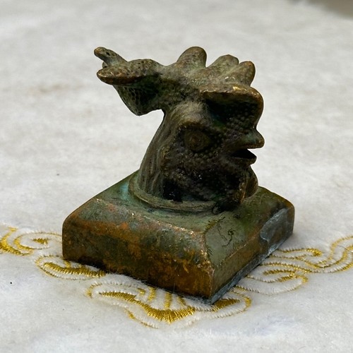 Timbre oiseau bronze - oiseau, ancien