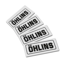 Ohlins Rechange Noire Sur Transparent Stickers Graphique X 4 Pièces Petit