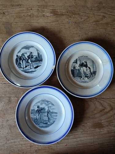 Lot assiettes parlantes - de,
