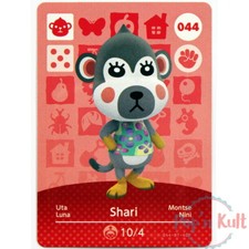 Carte Amiibo Animal Crossing 044 Luna / Shari [EUR] Série 1 Near Mint