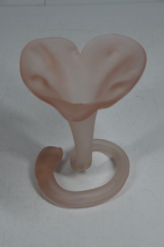 Vintage vase frosted pink - vase,