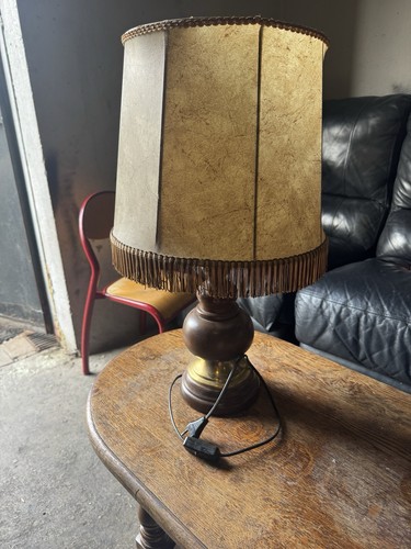 Lampe table marron métal - lampe,