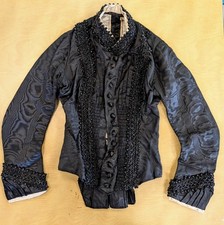 Sublime Veston Corset Bustier Ancien Femme Époque 1900 Avec Perles De Jaie