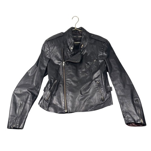Donna sacs black leather moto - black,