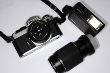 Nikon FE avec flash nikon SB10