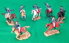 LOT DE 7 COWBOYS A CHEVAL TIMPO TOYS- ( VOIR DESCRIPTIF )