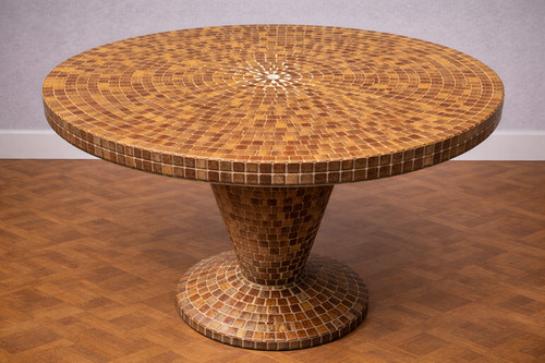 Table ronde mosaïque de - table,