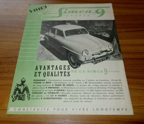 Feuillet simca aronde - feuillet,
