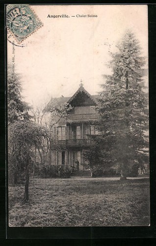 Cpa angerville chalet - cpa, angerville,