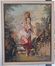 Antique tapestry, 18th century artwork frame. Antique tapestry framed
