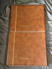 Lot De 2 Albums Lindner 3006 Cartes Postales Avec 17 Feuilles De Rangement