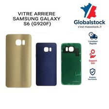 VITRE ARRIERE CACHE BATTERIE POUR SAMSUNG GALAXY S6 (G920F) NOIR / BLANC / OR
