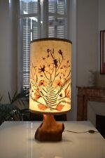 BRUTALIST MODERNIST FREE FORM LAMP 60's OLIVE WOOD DAY ABATE HERBARIUM