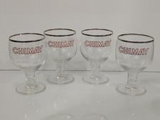 Chimay Belgium Beer Silver Rimmed Goblets Barware Made in Germany