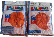 Amscan Latex Balloons 12" Round Orange Peel 129 total pieces