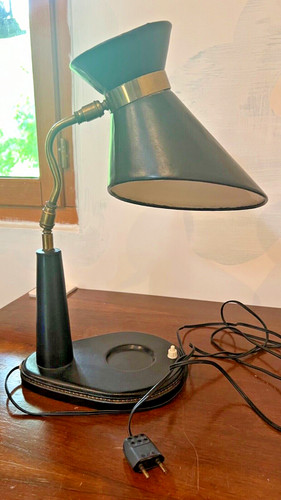 Lampe diabolo cuir - noir, art