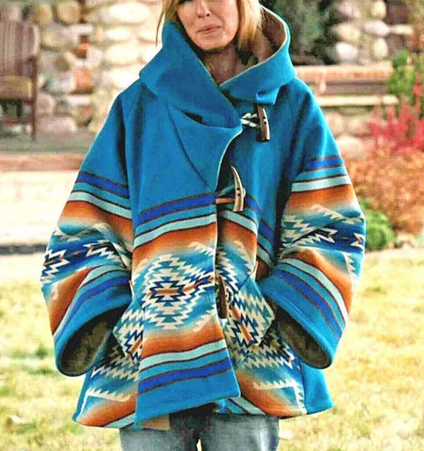 Manteau cape poncho - , bleu