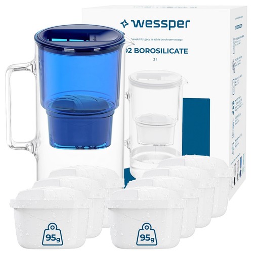 Filtre eau pot verre 3l - eau,