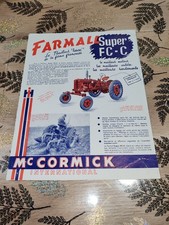 Rare brochure  PROSPECTUS TRACTEUR Farmall FC ih Mc Cormick Années 50 Original 