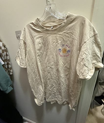Beige double sided graphic - beige, double-sided