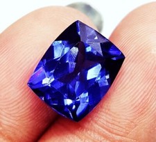 9 Ct+ Natural Blue Tanzanite Loose Gemstone Excellent Cushion Cut Certified