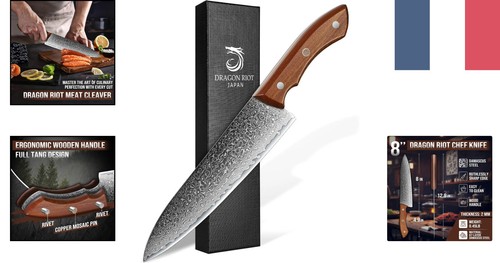 Couteau damas avec - cm,