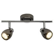 Brilliant Plafonnier LED Milano Noir 2x3W GU10 Blanc Chaud Tournant & Pivotant