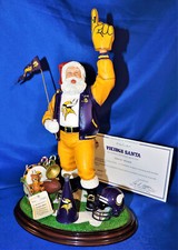 MINNESOTA VIKINGS Danbury Mint NFL Santa Vikings Fan Football Figurine