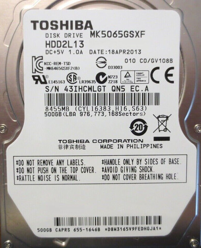 Toshiba 500gb 5400rpm - , 2.5