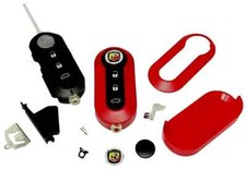 Kit complet de coque clé télécommande pour FIAT Punto ABARTH 500 595 695 rouge