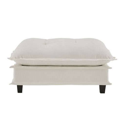 Inch chenille beige ottoman - 73,