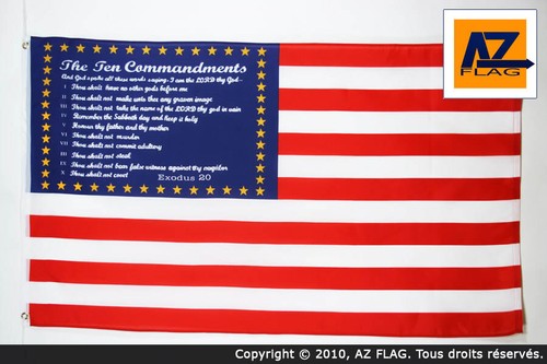 Drapeau usa commandements - drapeau, 10