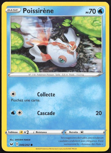 Carte pokémon poissirène - pokémon,