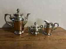 DI/ SERVICE A CAFE THÉ ART NOUVEAU PORCELAINE LUSTRÉE ARGENT HEINRICH GERMANY