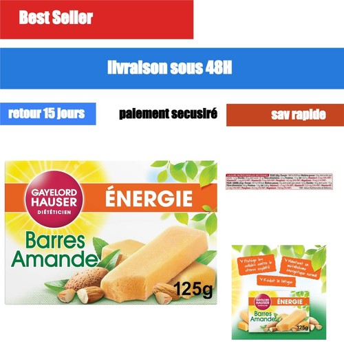 Barres énergétiques amande - énergétiques,